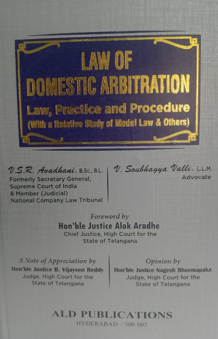 LAW OF DOMESTIC ARBITRATION